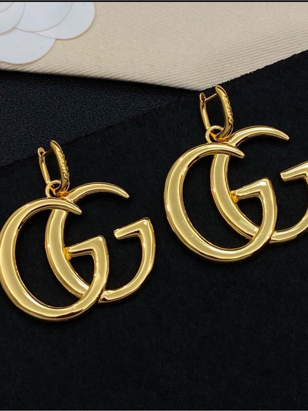 Gold Double G Drop Earrings - Designer-Inspired Women Jewelry